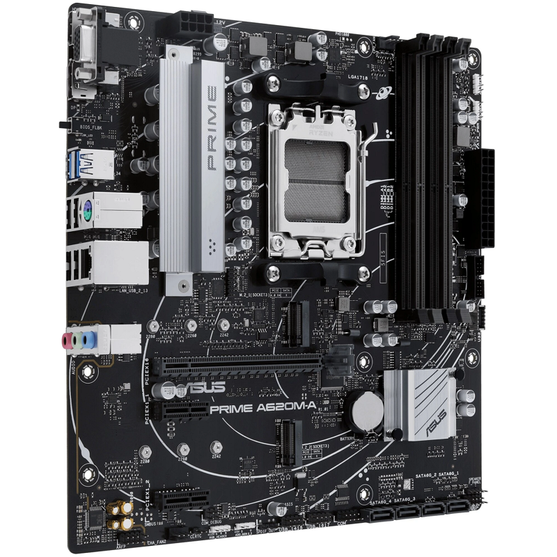 Материнская плата Asus PRIME A620M-A-CSM Socket AM5 AMD A620 4xDDR5 mATX AC`97 8ch(7.1) GbLAN RAID+V