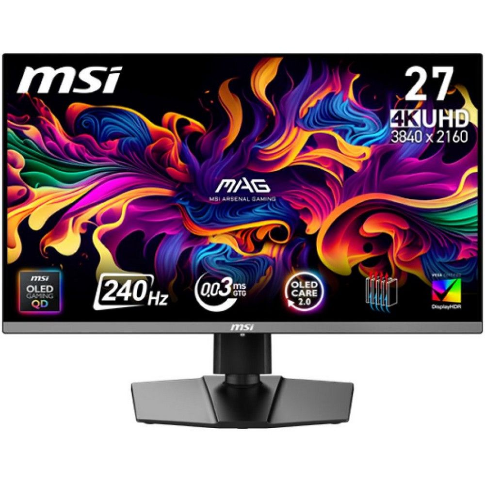 Монитор 26.5" MSI MAG 272UP QD-OLED X24 Black (QD-OLED, 3840x2160, HDMI+HDMI+DP+Type C (15W), 0