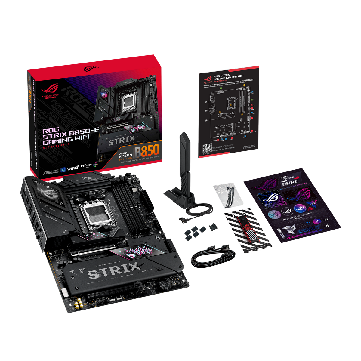 Материнская плата Asus ROG STRIX B850-E GAMING WIFI Socket AM5 AMD B850 4xDDR5 ATX AC`97 8ch(7.1) 2.