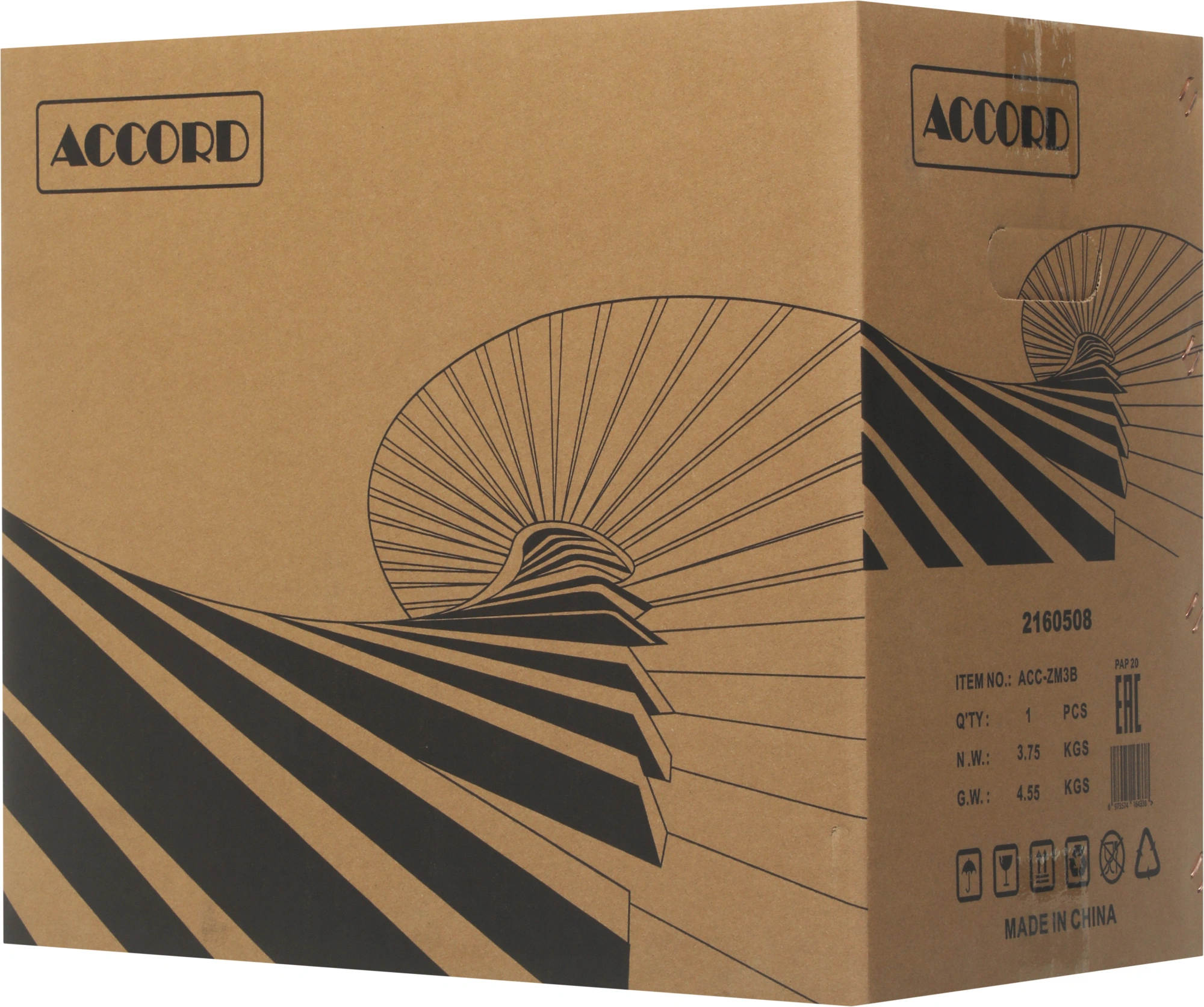 Корпус Accord ACC-ZM3B черный без БП mATX 2xUSB2.0 1xUSB3.0 audio bott PSU