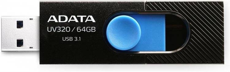 Флеш Диск A-Data 64Gb UV320 AUV320-64G-RBKBL USB3.2 черный