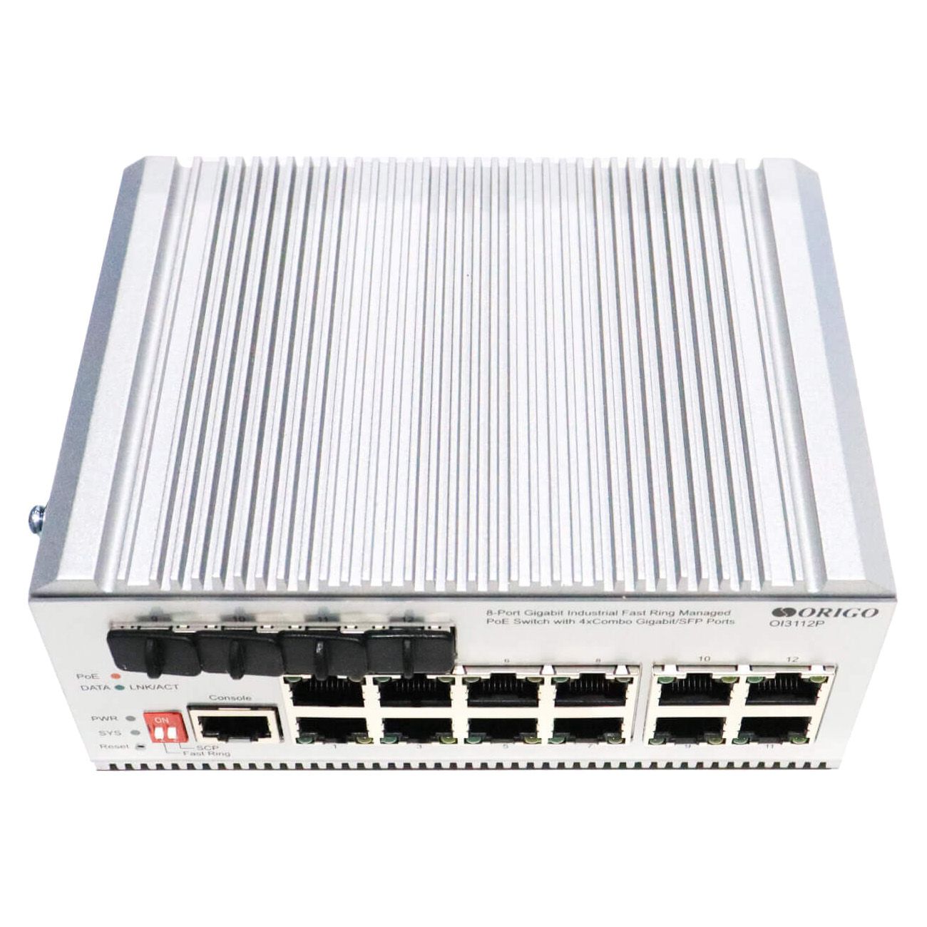 Коммутатор ORIGO OI3112P/185W/A1A 12-портовый гигабитный промышленный управляемый
L2-коммутатор с 8 