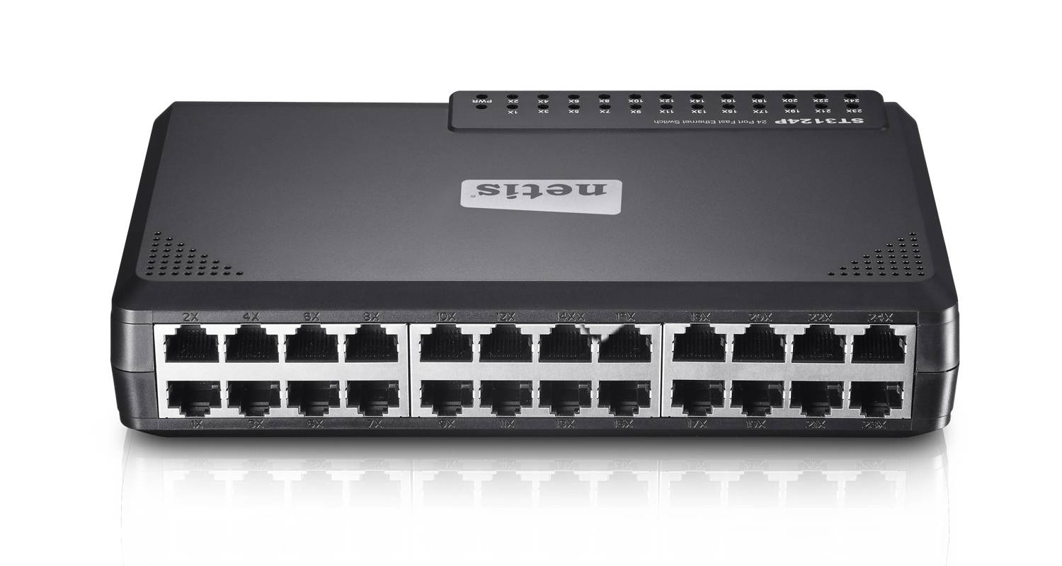 Коммутатор Netis ST3124P (L2) 24x100Мбит/с неуправляемый