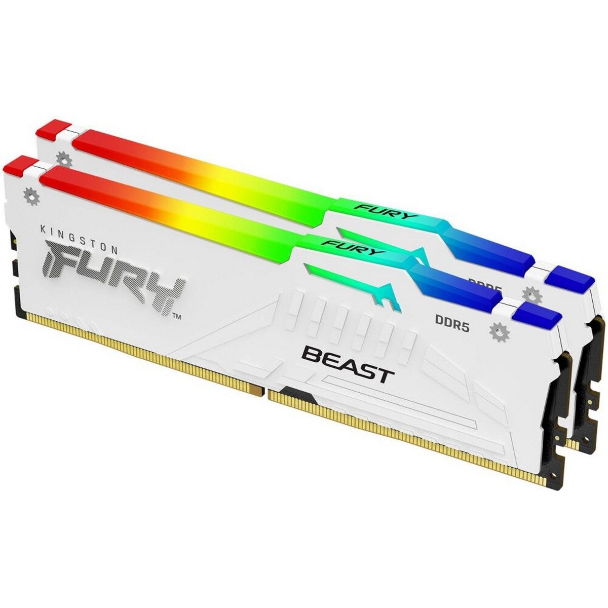 Память DDR5 2x16GB 6000MHz Kingston KF560C36BWE2AK2-32 Fury Beast White Expo RGB RTL PC5-48000 CL36 