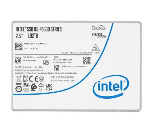Диск Intel SSD D5-P5530 Series (1.92TB, 2.5in PCIe 4.0 x4, TLC)