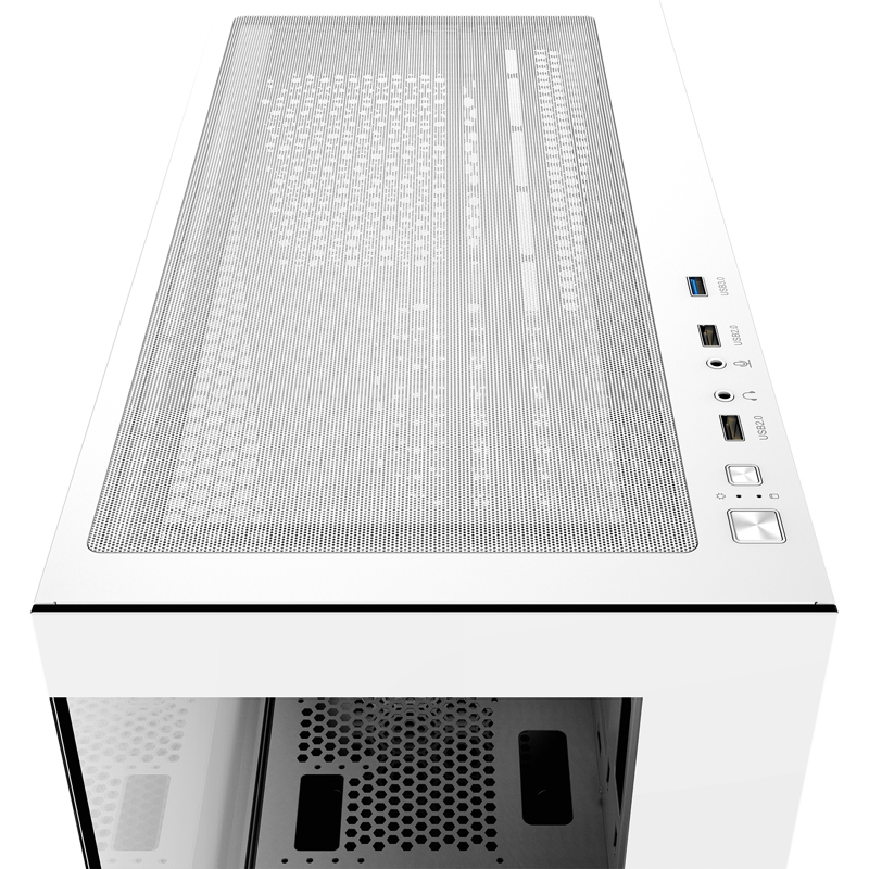 Корпус Ocypus Gamma C72 WH, Midi-Tower, TG, no fans, 2xUSB-A 2.0 + 1xUSB-A 3.0, ATX, mATX, mITX Whit