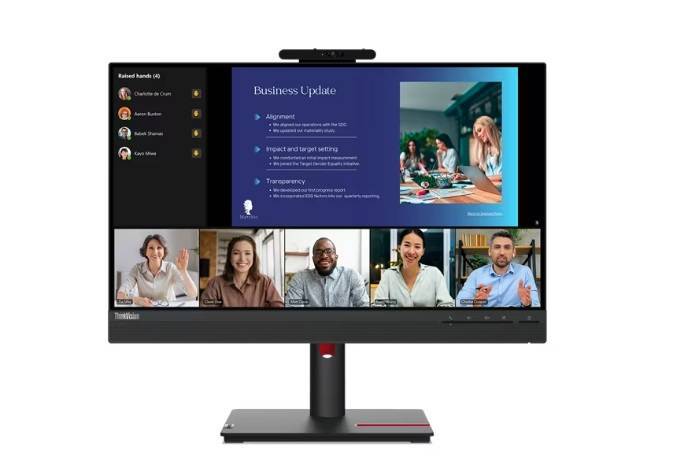 МОНИТОР 23.8" Lenovo ThinkVision T24v-30 Black с поворотом экрана (IPS, 1920x1080, 4 ms, 178°/178°,