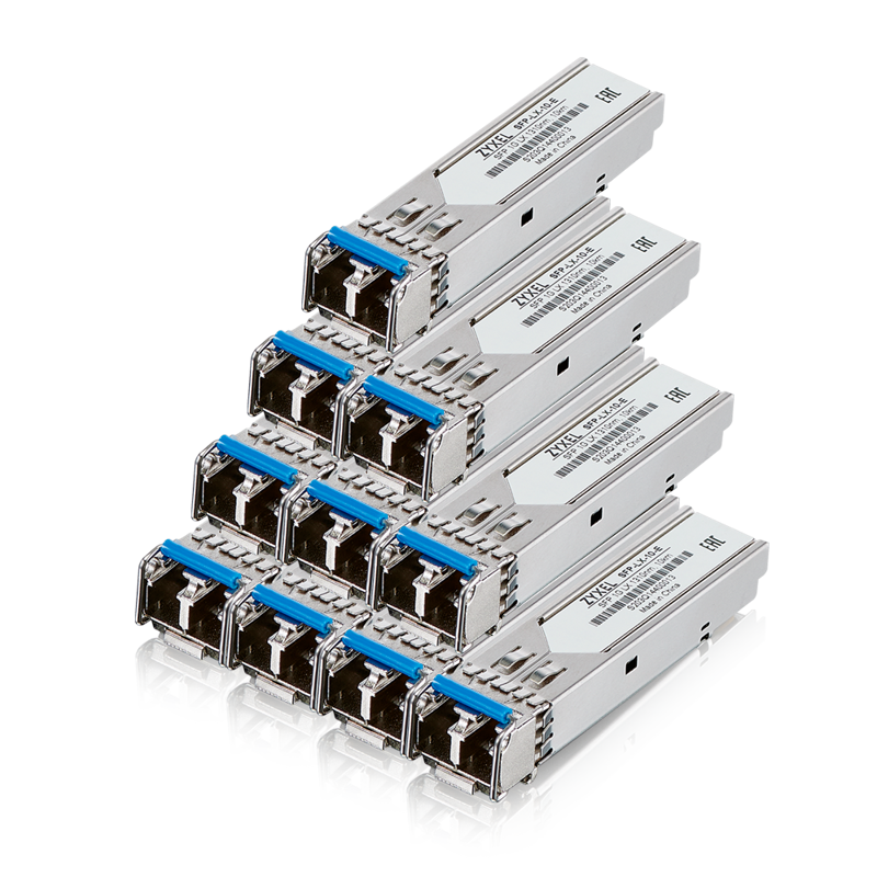 трансивер 10 штук SFP-трансиверов Zyxel SFP-LX-10-E, single mode, SFP, Duplex LC, 1310nm, 10 км