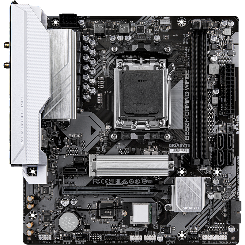 Материнская плата Gigabyte B650M GAMING WIFI6E Socket AM5 AMD B650 2xDDR5 mATX AC`97 8ch(7.1) 2.5Gg 