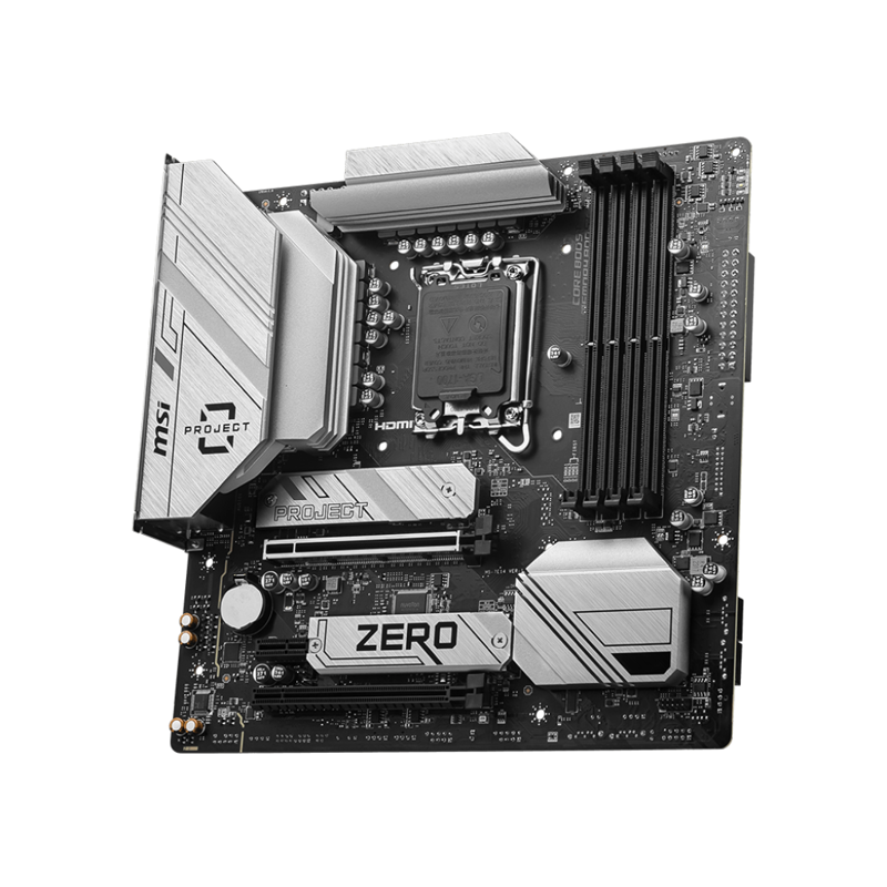 Материнская плата MSI B760M PROJECT ZERO B760, LGA1700, 4*DDR5, 2*PCIEx16, 1*PCIEx1, 2*M.2, 2*TypeC,