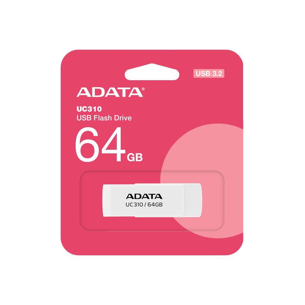 Флеш Диск A-Data 64GB UC310 UC310-64G-RWH USB3.2 белый