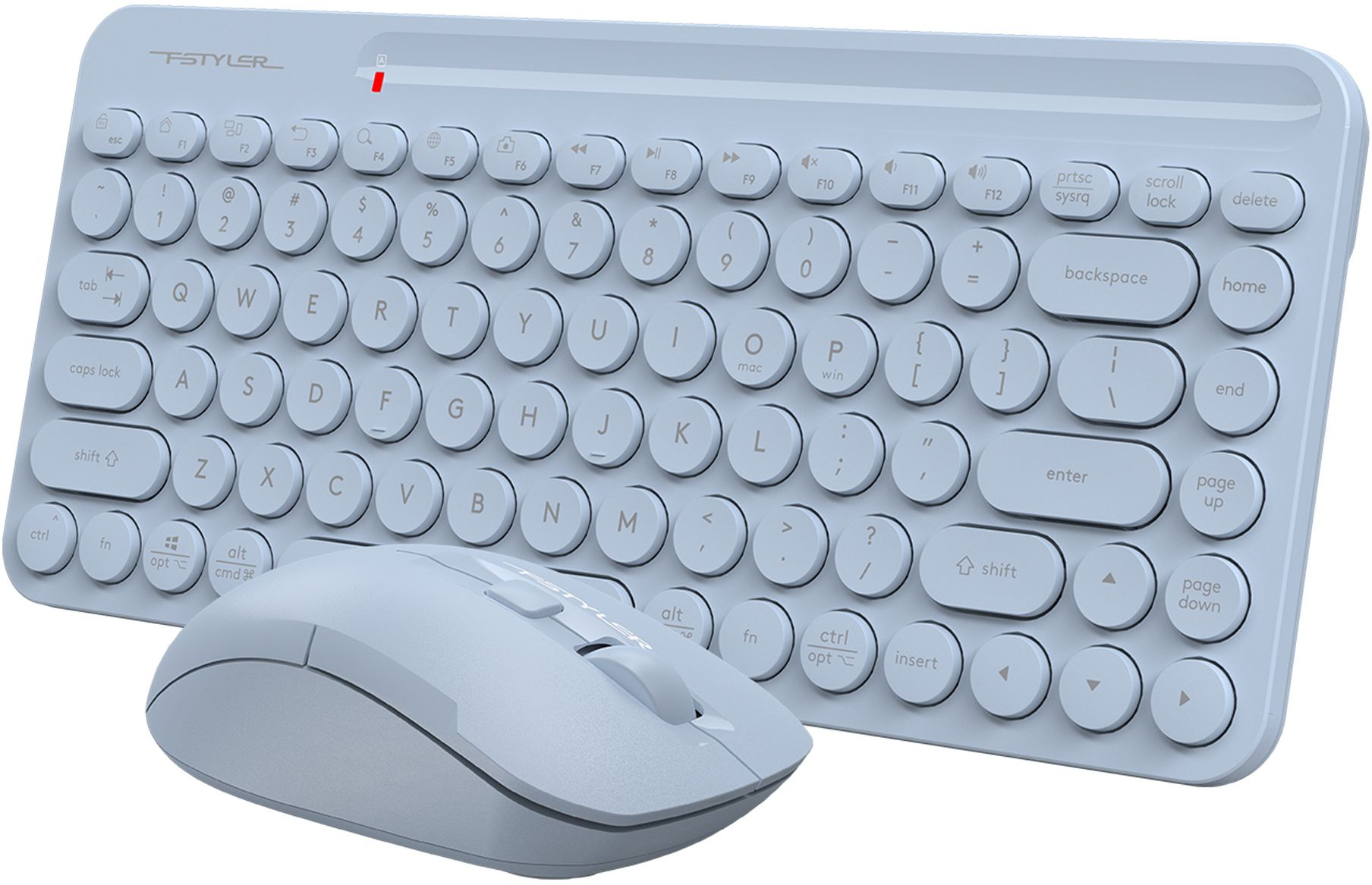 Клавиатура + мышь A4Tech Fstyler FG3200 Air клав:синий мышь:синий USB беспроводная slim Multimedia