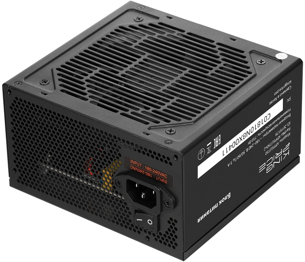 Блок питания KingPrice ATX 750W KPPSU750 (20+4pin) APFC 120mm fan 4xSATA RTL
