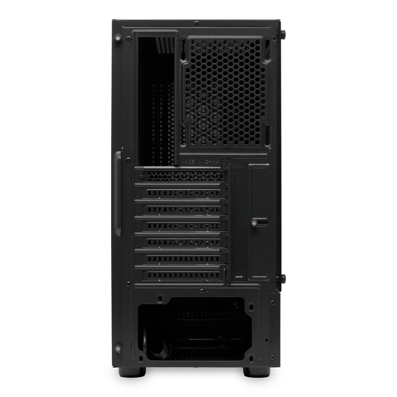 Корпус HSPD M540, Mesh Mid Tower, Black, TG, 0.45 SPCC, no fans, ATX, mATX, mITX, 160/300/150mm, 2x2