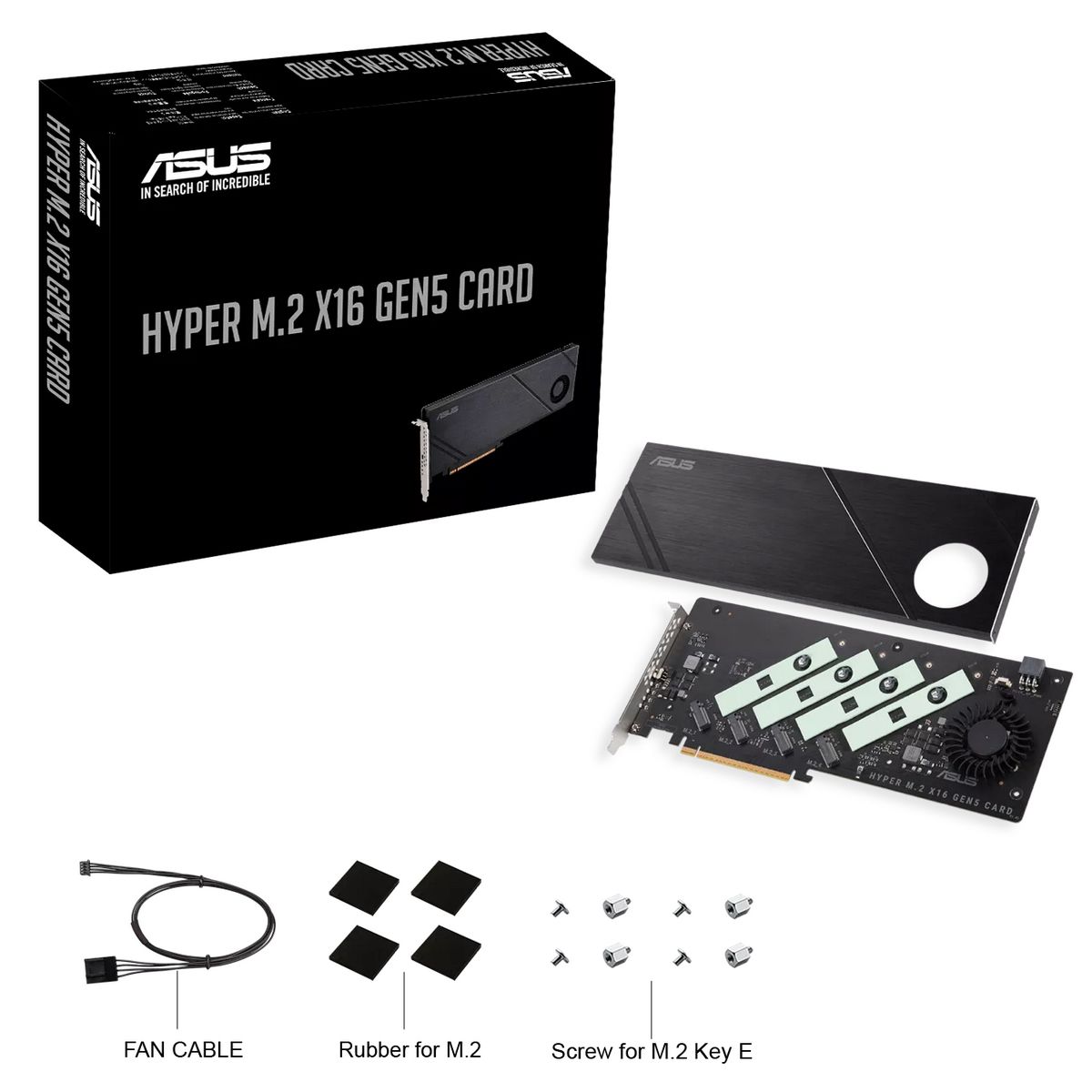 Плата расширения ASUS HYPER M.2 X16 GEN5 CARD /PCIE 5.0 M.2 X16, ADD ON CARD