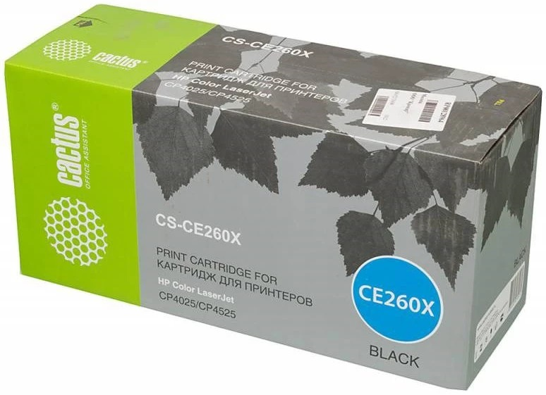 Картридж лазерный Cactus CS-CE260X CE260X черный (17000стр.) для HP LJ CP4525
