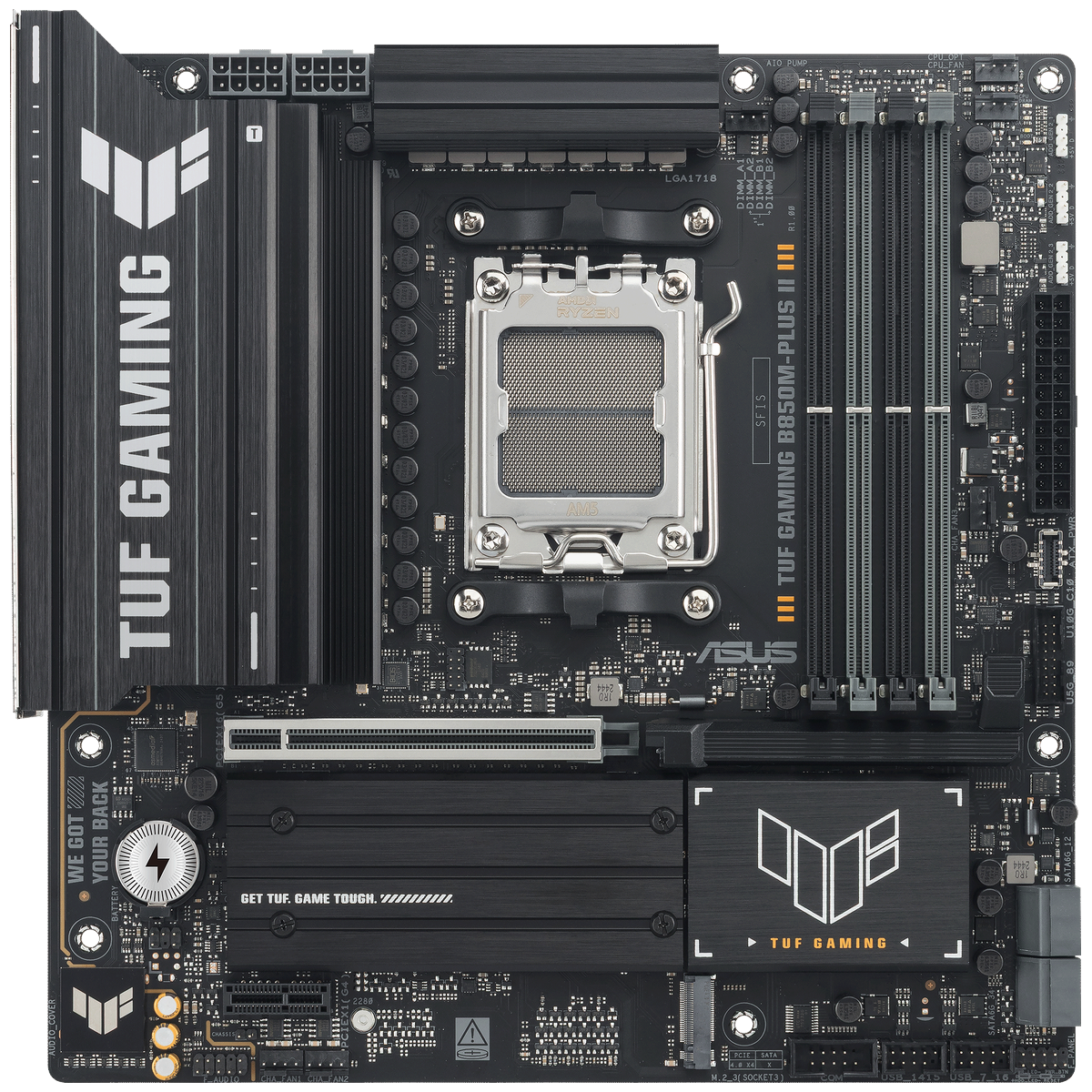 Материнская плата Asus TUF GAMING B850M-PLUS II Socket AM5 AMD B850 4xDDR5 mATX AC`97 8ch(7.1) 2.5Gg