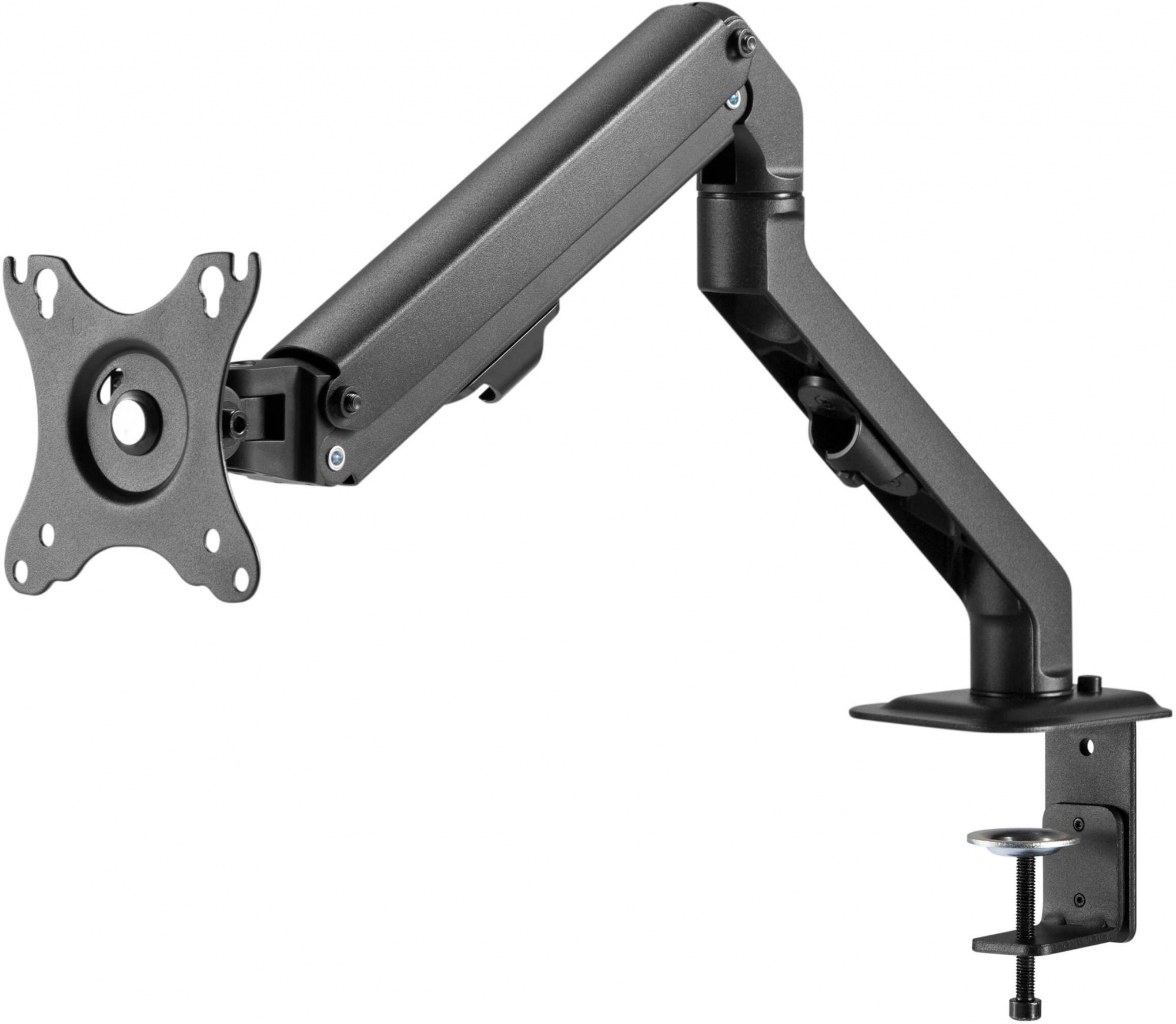 Кронштейн для мониторов Ultramounts UM728 черный 17"-27" макс.7кг крепление к столешнице поворот и н