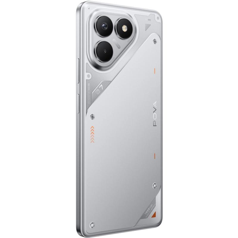 Смартфон Tecno Pova 7 Neo 128Gb 8Gb серебристый моноблок 3G 4G 2Sim 6.8" 1080x2460 Android 14 108Mpi
