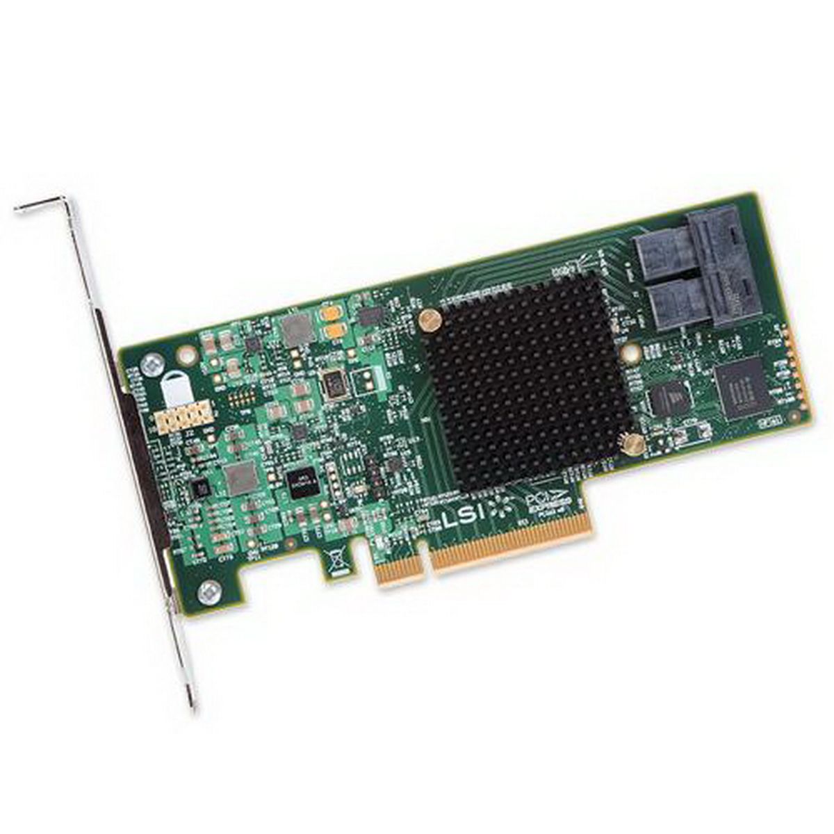 HBA-адаптер Broadcom 9300-8I SGL (LSI00344 / H5-25573-00 / H5-25573-00G) PCIe 3.0 x8 LP, SAS/SATA 12