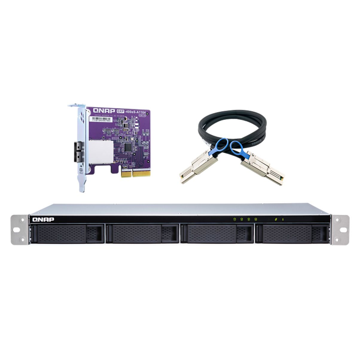 Полка расширения сетевого хранилища без дисков/ SMB QNAP TL-R400S SATA 6GB/s JBOD storage enclosure,