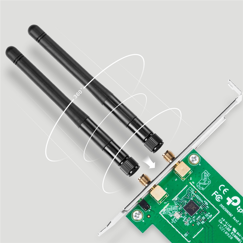 Сетевой адаптер Wi-Fi TP-Link TL-WN881ND N300 PCI Express (ант.внеш.съем) 2ант.