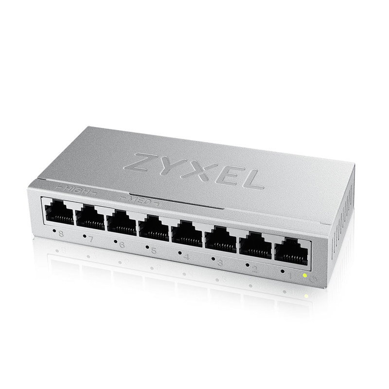 Коммутатор Zyxel GS-108BV5-EU0101F (L2) 8x1Гбит/с неуправляемый