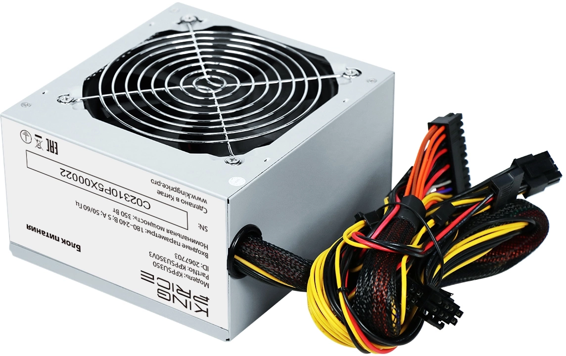 Блок питания KingPrice ATX 350W KPPSU350 (20+4pin) 120mm fan 2xSATA