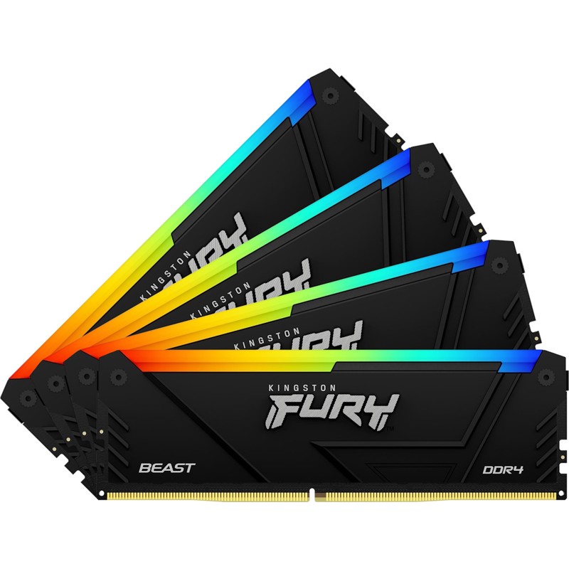 Память DDR4 4x8GB 3600MHz Kingston KF436C17BB2AK4/32 Fury Beast RGB RTL Gaming PC4-28800 CL17 DIMM 2