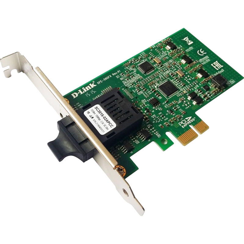 D-Link DFE-560FX/10/B1A  Сетевой PCI Express адаптер с 1 портом 100Base-X SFP (10 адаптеров в упаков