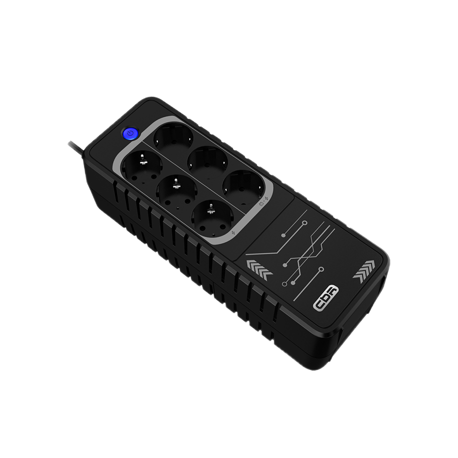 ИБП CBR [LGT-850H-6F-LDB] Offline  850VA/480W 6Ah12V 6 x Shuko+ Breaker