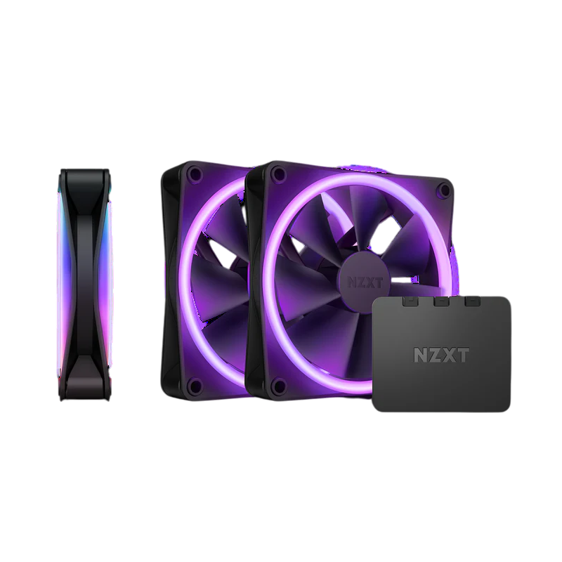Кулер для корпуса NZXT F120 RGB DUO Triple Pack (120x120x25mm, 4-pin PWM, RGB, 48.58CFM, 29dBA, 1800