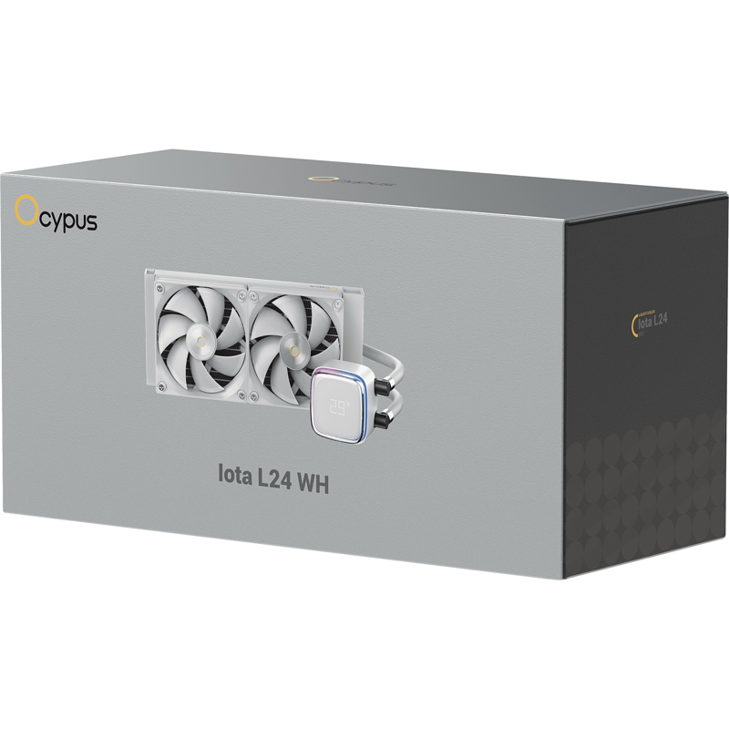 Вентилятор Cooler Ocypus Iota L24 WH ARGB White 280W/ All Intel/ AMD AM*/ Digital display / Screws