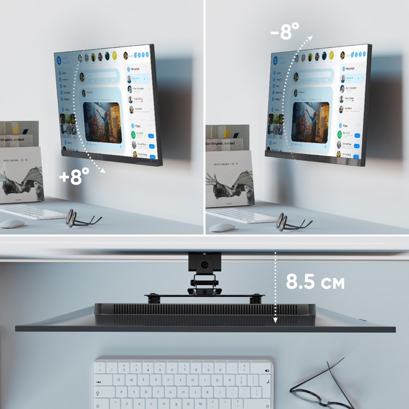 Кронштейн для телевизора Onkron M3S черный 17"-43" макс.35кг настенный поворот и наклон