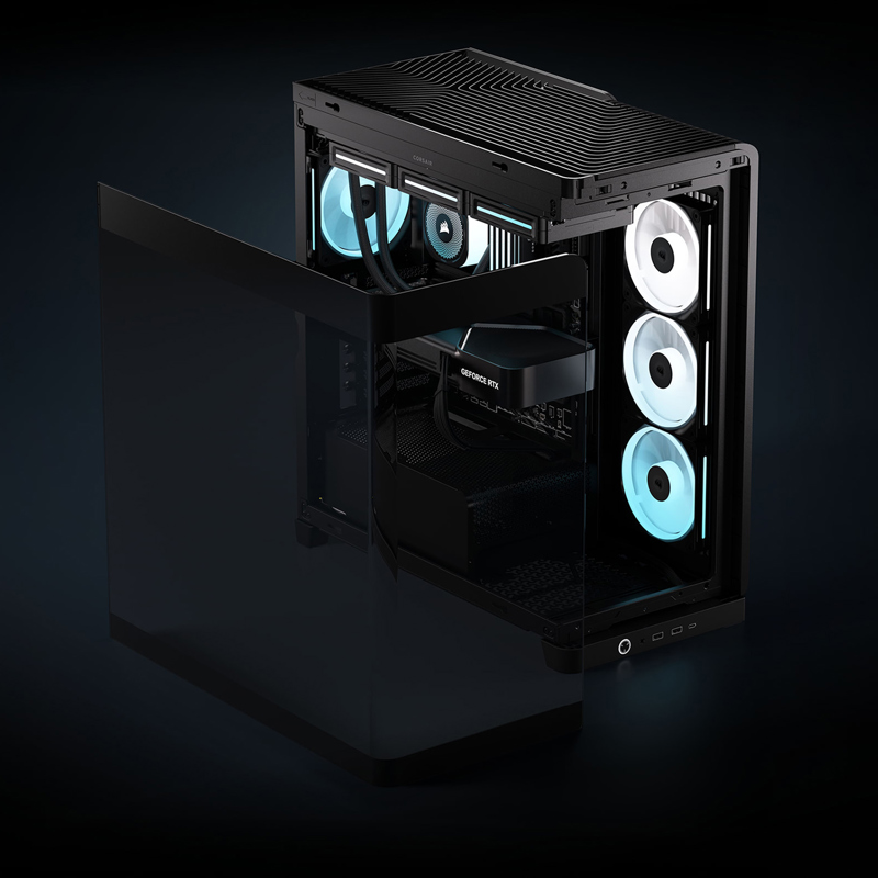 Корпус Corsair Frame 4500X LX-R RGB iCUE LINK, Midi-Tower, TG, 3x120mm ARGB reverse fans, 2xUSB-A 3.