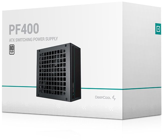 Блок питания Deepcool ATX 400W PF400 80 PLUS WHITE (20+4pin) APFC 120mm fan 6xSATA RTL