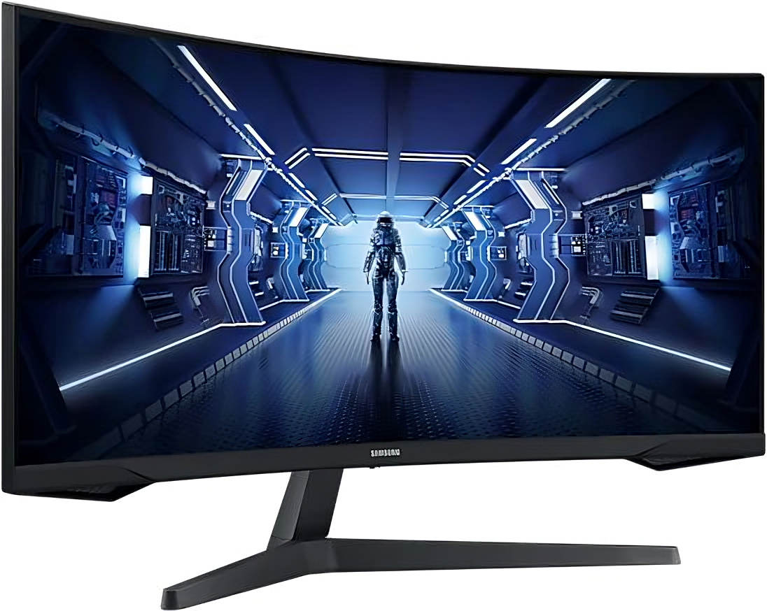 Монитор Samsung 34" Odyssey G5 C34G55TWWI черный VA LED 1ms 21:9 HDMI матовая 250cd 178гр/178гр 3440