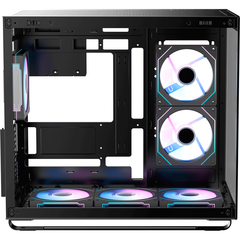 Корпус Ocypus Iota C70 BK ARGB, Midi-Tower, TG, 6x120mm ARGB, 2xUSB-A 3.0 + 1xUSB-C 3.1, ATX, mATX, 