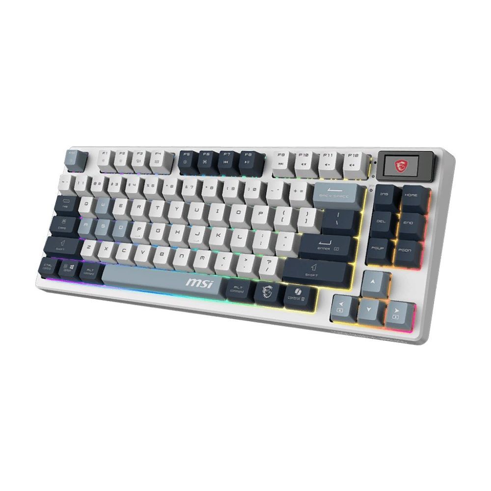 Клавиатура MSI Forge GK600 механическая белый/синий USB беспроводная BT/Radio Multimedia for gamer L