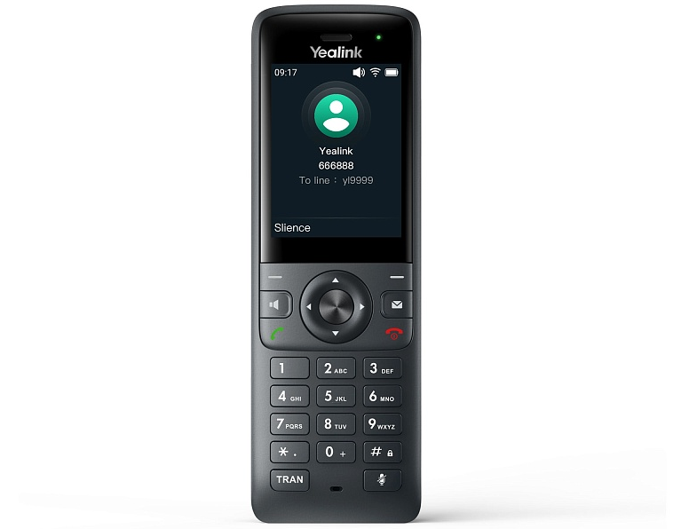 телефон YEALINK AX83H, экран 2.4", Wi-Fi 6, виброоповещение, Bluetooth, 3.5 mm, Type-C, SNC, звук HD
