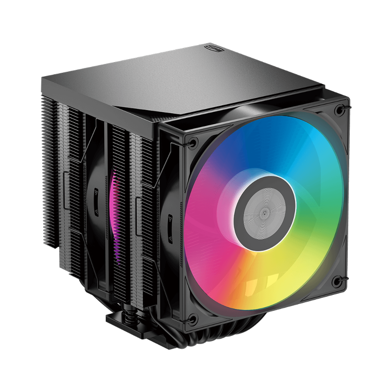 Кулер для процессора PCCooler RT720 TC ARGB BK (270W, 4-pin PWM, 157.5mm, Al/Cu, 7x6mm, ARGB, 2x120m