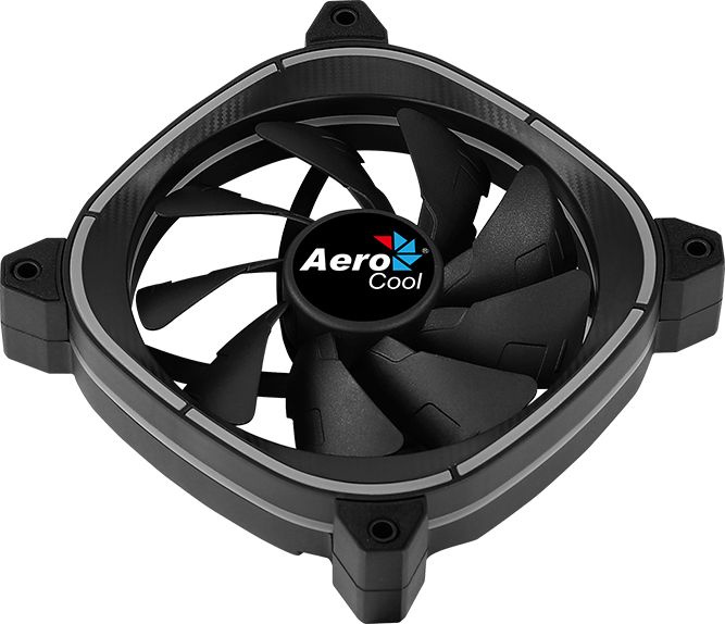Вентилятор для корпуса Aerocool Astro 12 ARGB 120х120x25 черный 6-pin 17.5дБ (ASTRO 12 ARGB) Ret