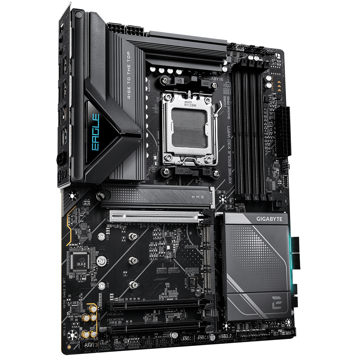 Материнская плата GIGABYTE X870E EAGLE X3D WIFI7, AM5, X870, 4*DDR5,  4*SATA, 4*M.2, 5*USB 3.2,  Typ