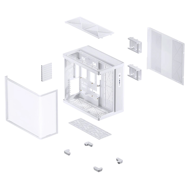 Корпус JONSBO TK-4, Midi-Tower, TG, no fan, 2xUSB-A 3.0 + 1xUSB-C 3.2, ATX, mATX, mITX White