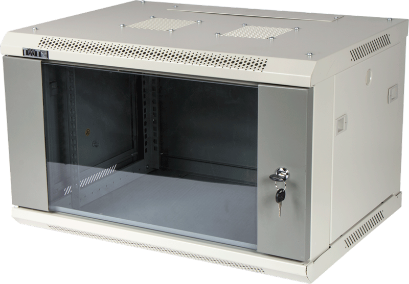 Шкаф Шкаф настенный серии Pro, 9U 600x600, стеклянная дверь