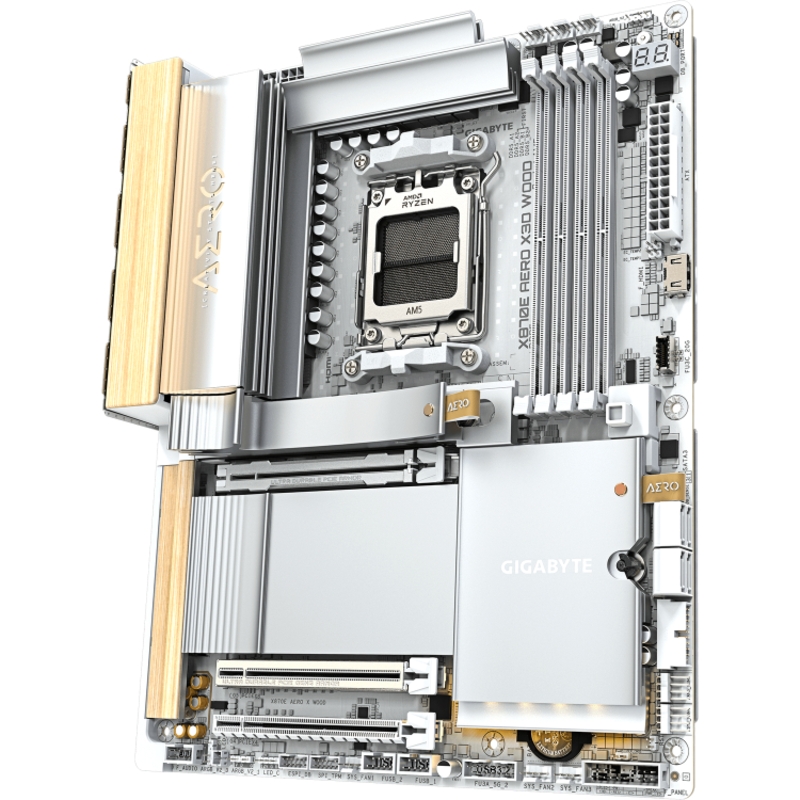Материнская плата Gigabyte X870E AERO X3D WOOD Socket AM5 AMD X870E 4xDDR5 ATX AC`97 8ch(7.1) 2x5Gg 