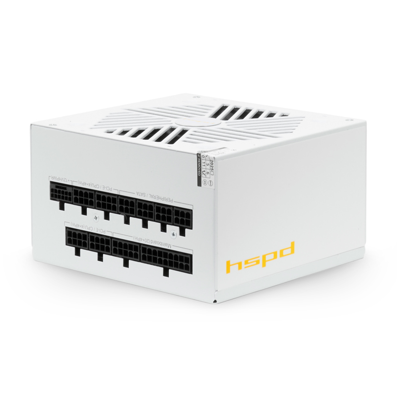 Блок питания HSPD, 850W 80+ Gold (ATX, 3.1, PCIe 5.1, Full modular, 1x24(20+4)pin mesh 550mm, 2xCPU 