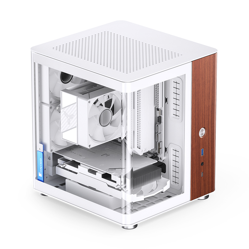Корпус JONSBO TK-0 White, Desktop SFF, TG, no fan, 1xUSB-A 3.2 + 1xUSB-C 3.2, SFX PSU Support, mITX 
