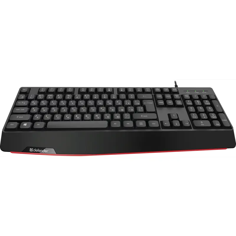Клавиатура Defender Atom HB-546 черный USB Multimedia for gamer (подставка для запястий) (45546)
