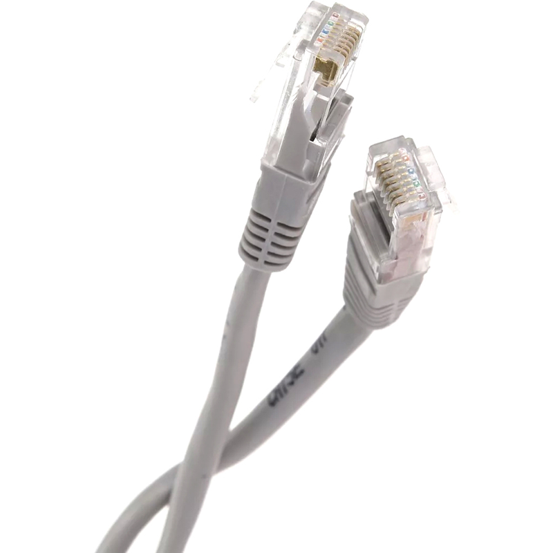 Патчкорд литой "Telecom" UTP кат.5е 1,0м серый